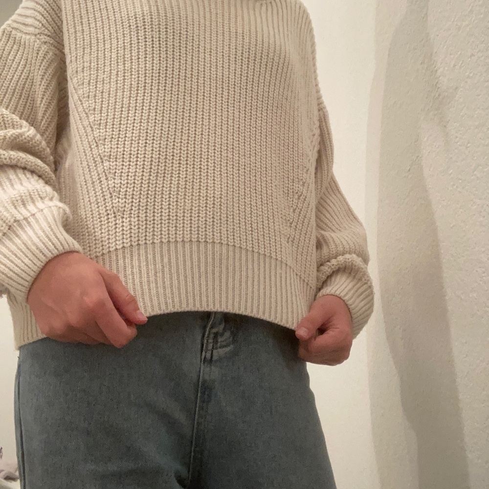 Asos oatmeal colored knit sweater ☺️ size S